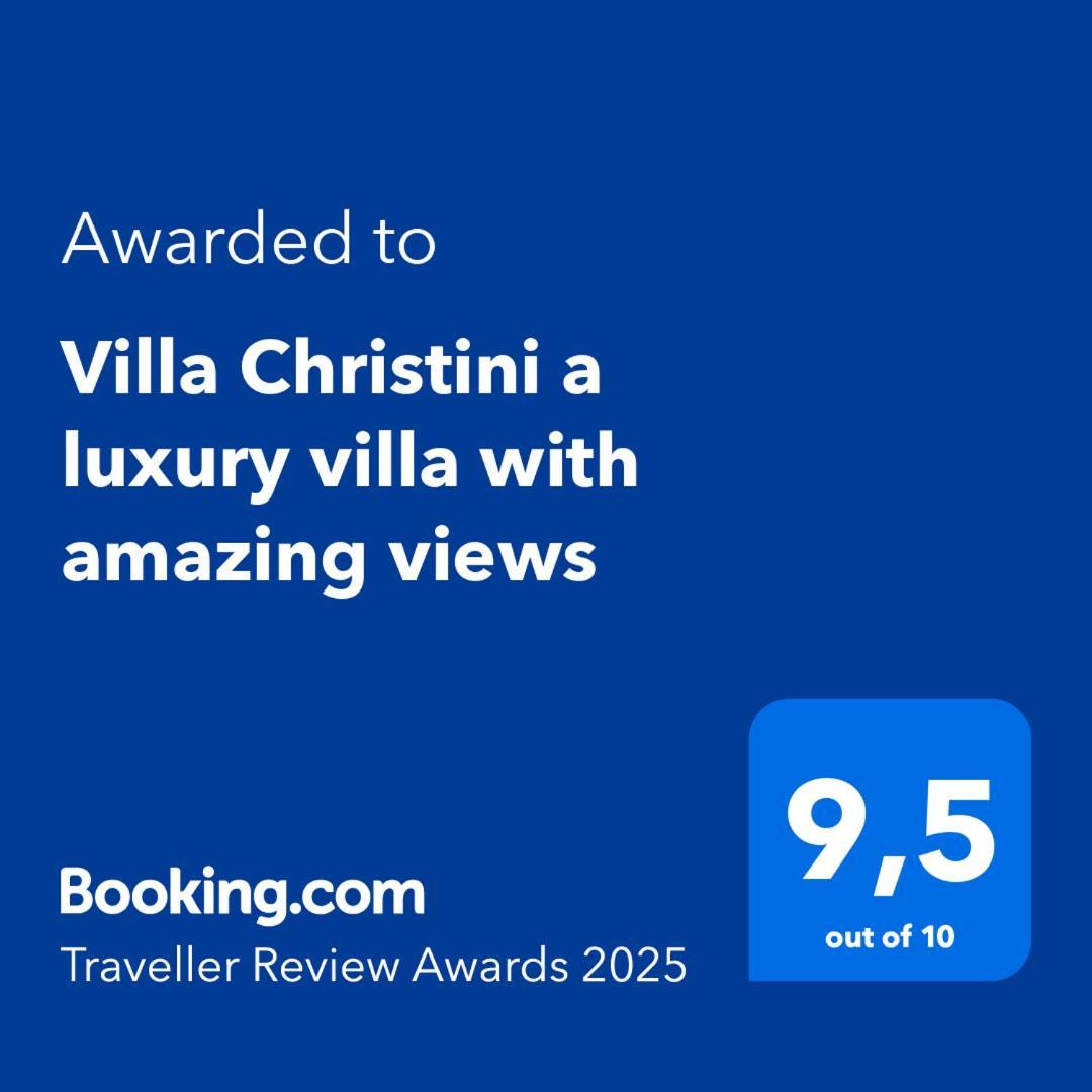 Villa Christini A Luxury Villa With Amazing Views Tzitzifés Extérieur photo